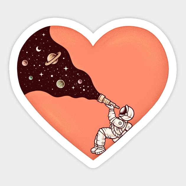 I Love Exploring Sticker by enkeldika2